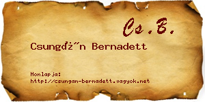 Csungán Bernadett névjegykártya