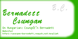 bernadett csungan business card